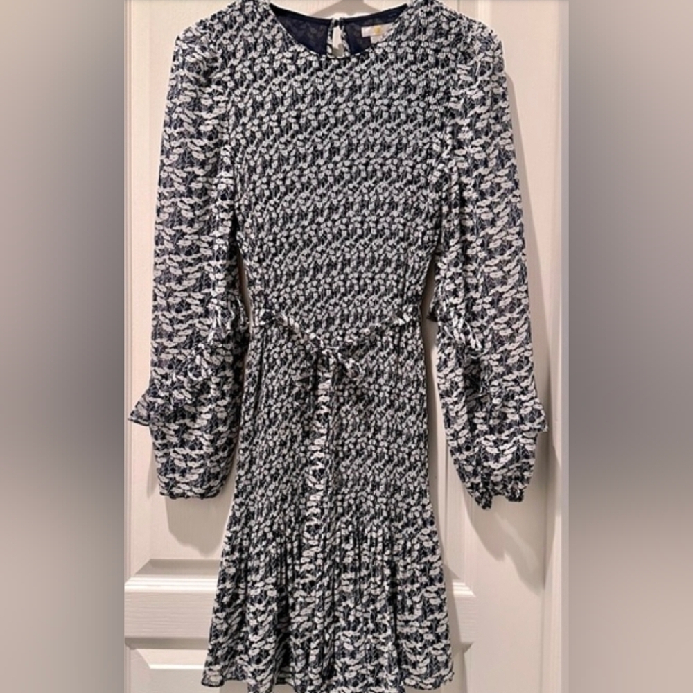 Boden Black and White Long Sleeve Dress - Picture 4 of 5